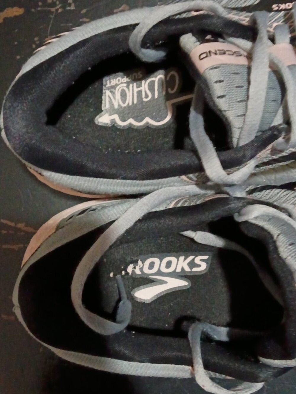 Brooks Womens Transcend 7 1203191B074 Gray Pink Running Shoes Sneakers Size 8 B - Picture 11 of 14